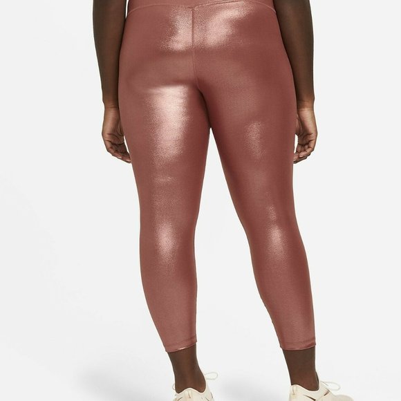 Nike One Icon Shimmer 7/8 Training Leggings 1X NWT - Picture 3 of 8
